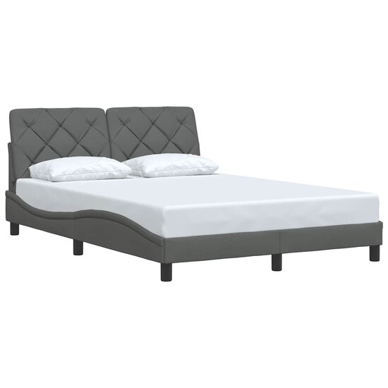 Bedframe Zonder Matras Stof 140 x 200 cm Donkergrijs