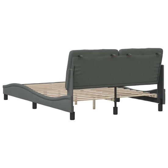 Bedframe Zonder Matras Stof 140 x 200 cm Donkergrijs