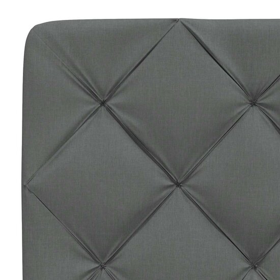 Bedframe Zonder Matras Stof 140 x 200 cm Donkergrijs