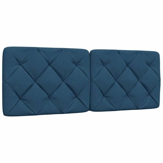 Bedframe Zonder Matras Stof 140 x 190 cm Blauw