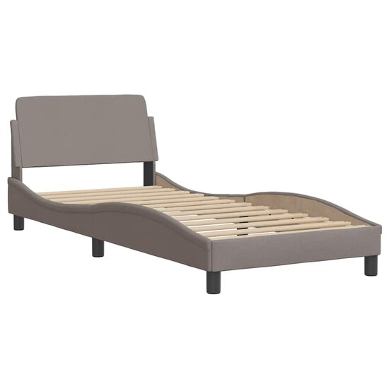 Bedframe Met Led Zonder Matras Stof 90 x 190 cm Taupe