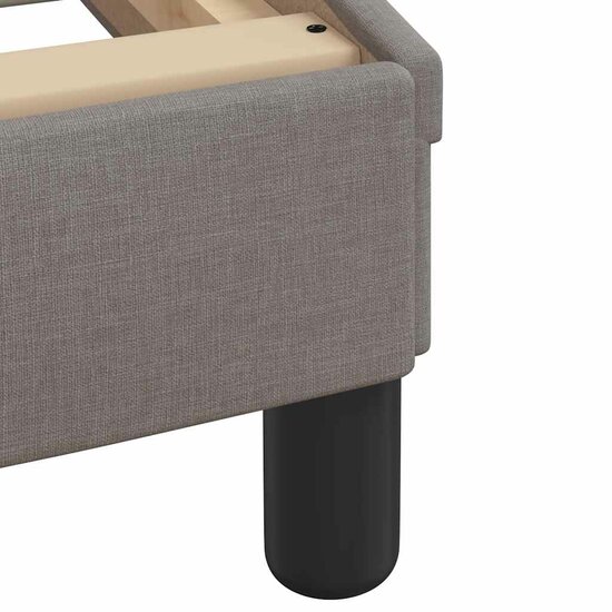 Bedframe Met Led Zonder Matras Stof 140 x 200 cm Taupe