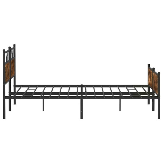 Bedframe Zonder Matras Metaal Kleurig 200 x 200 cm Gerookt eiken
