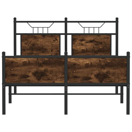 Bedframe zonder matras hout gerookt eikenkleurig 120x200 cm