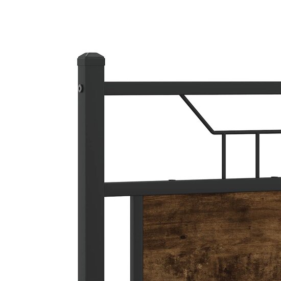 Bedframe zonder matras hout gerookt eikenkleurig 120x200 cm