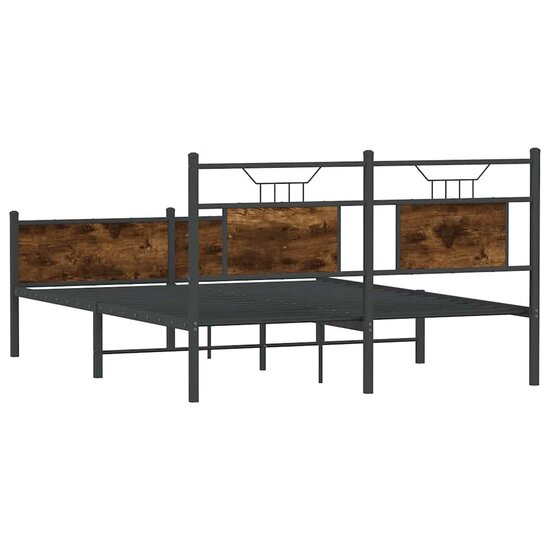 Bedframe zonder matras hout gerookt eikenkleurig 140x190 cm