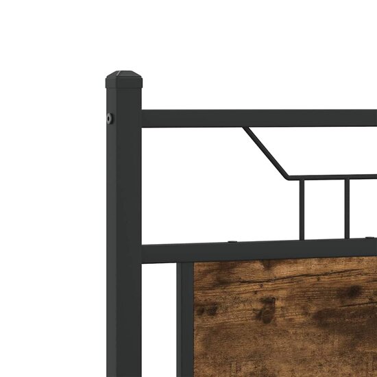 Bedframe Zonder Matras Hout Kleurig 120 x 190 cm Gerookt eiken