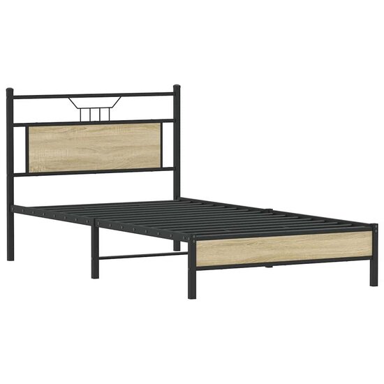 Bedframe Zonder Matras 107X203Cm Spaanplaat Kleurig 107 x 203 cm Sonoma eiken
