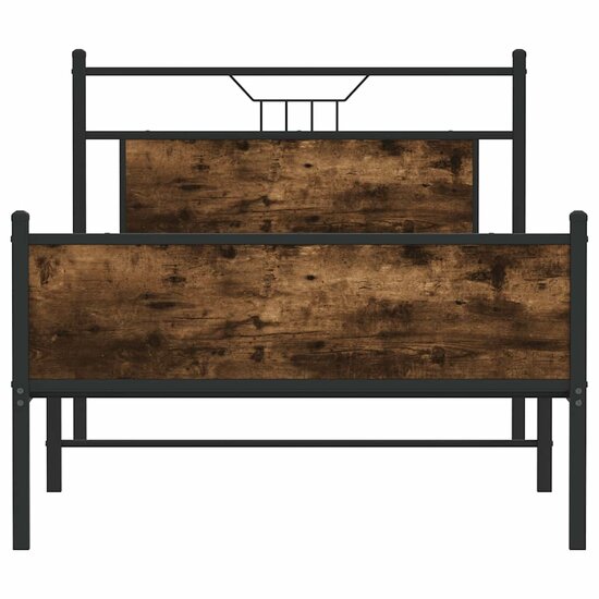 Bedframe Zonder Matras Spaanplaat Kleurig 107 x 203 cm Gerookt eiken