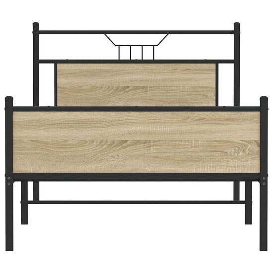 Bedframe Zonder Matras 107X203Cm Spaanplaat Kleurig 107 x 203 cm Sonoma eiken