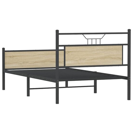 Bedframe Zonder Matras 107X203Cm Spaanplaat Kleurig 107 x 203 cm Sonoma eiken