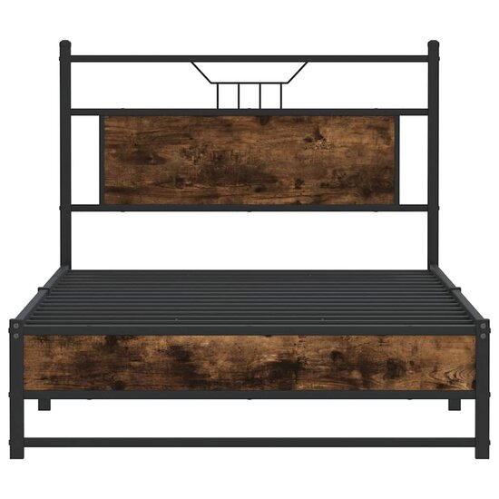 Bedframe Zonder Matras Spaanplaat Kleurig 107 x 203 cm Gerookt eiken