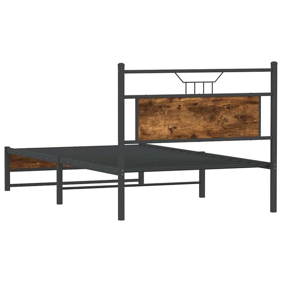 Bedframe Zonder Matras Spaanplaat Kleurig 107 x 203 cm Gerookt eiken