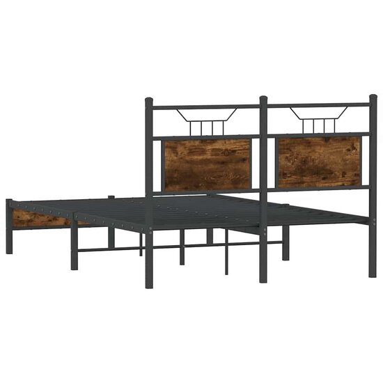 Bedframe Zonder Matras Hout Kleurig 120 x 200 cm Gerookt eiken