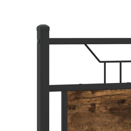 Bedframe Zonder Matras Hout Kleurig 120 x 200 cm Gerookt eiken