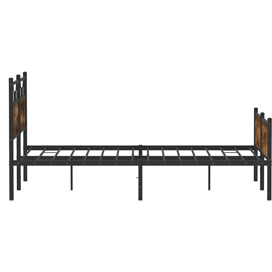 Bedframe Zonder Matras Hout Kleurig 137 x 190 cm Gerookt eiken