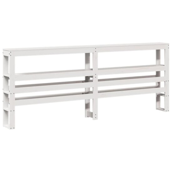 Bedframe Met Hoofdeinde Zonder Matras 200X200 Cm Wit Cr&egrave;me
