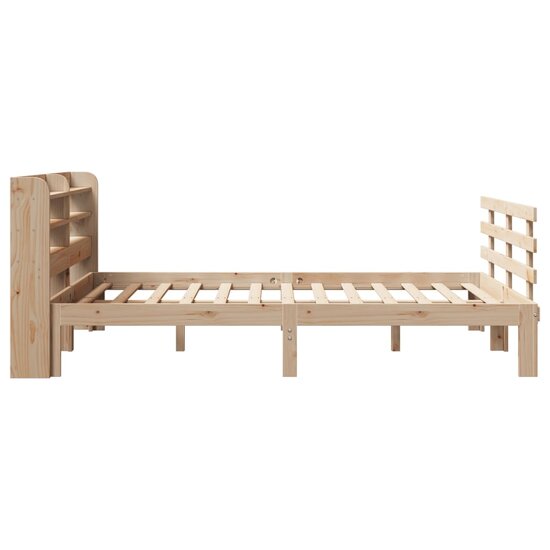 Bedframe Met Hoofdbord Massief Grenenhout 120 x 200 cm Bruin