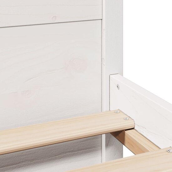 Bedframe Met Hoofdeinde Zonder Matras 160X200 Cm Wit Oud Hout