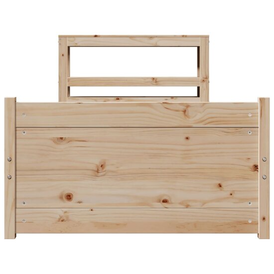 Bedframe Met Hoofdbord Massief Grenenhout 75X190 Cm