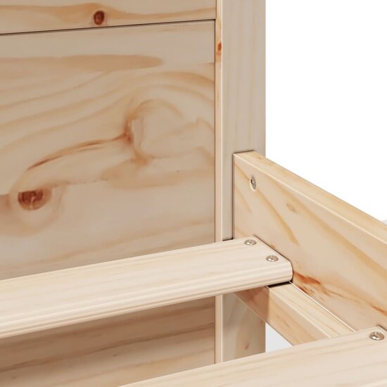Bedframe Met Hoofdbord Massief Grenenhout 75X190 Cm