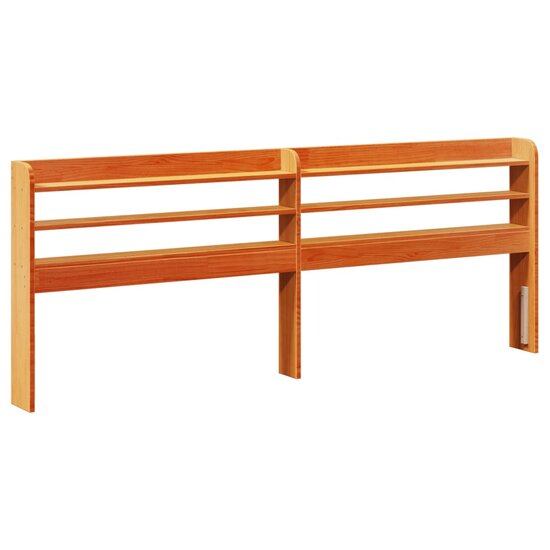 Bedframe Met Hoofdbord Massief Grenenhout 200 x 200 cm Wasbruin