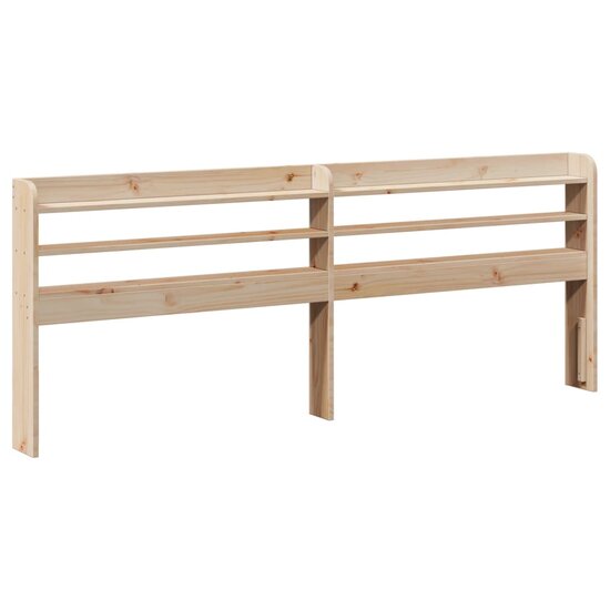 Bedframe Met Hoofdbord Massief Grenenhout 200 x 200 cm Bruin