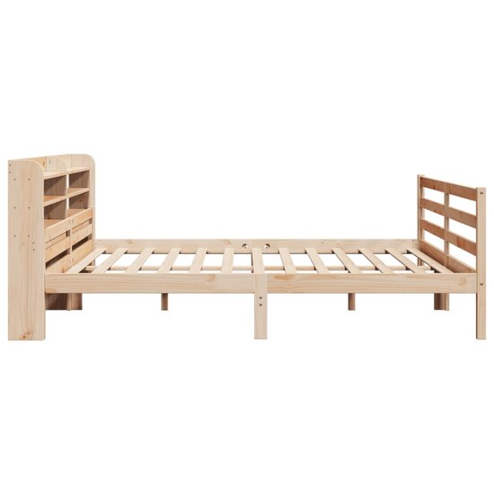 Bedframe Met Hoofdbord Massief Grenenhout 200 x 200 cm Bruin
