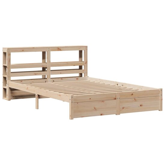 Bedframe Met Hoofdbord Massief Grenenhout 150 x 200 cm Bruin