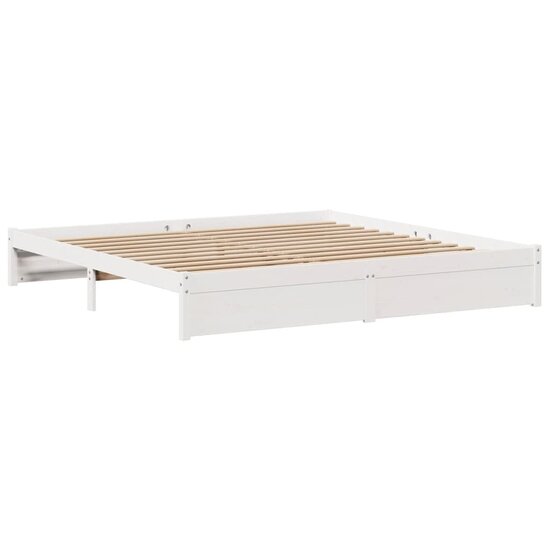 Bedframe Met Hoofdeinde Zonder Matras 180 x 200 cm Wit