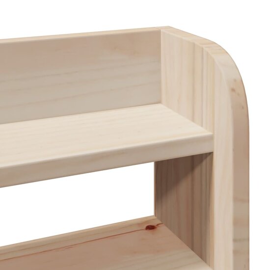 Bedframe Met Hoofdbord Massief Grenenhout Wit 140 x 200 cm Bruin