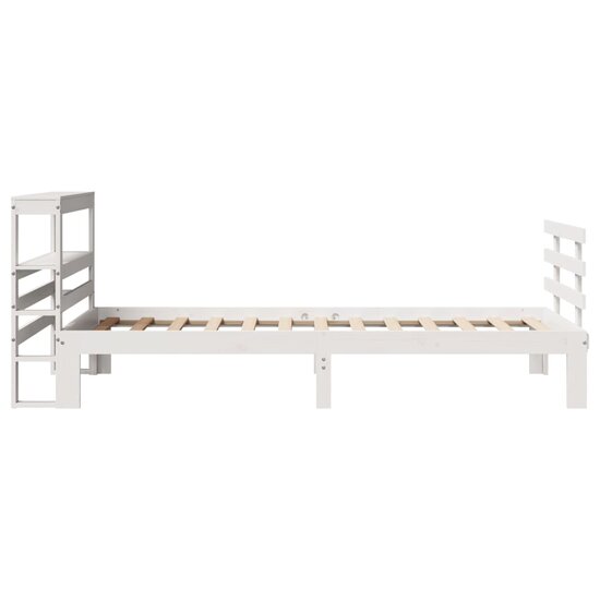Bedframe Met Hoofdeinde Zonder Matras 100X200 Cm Wit