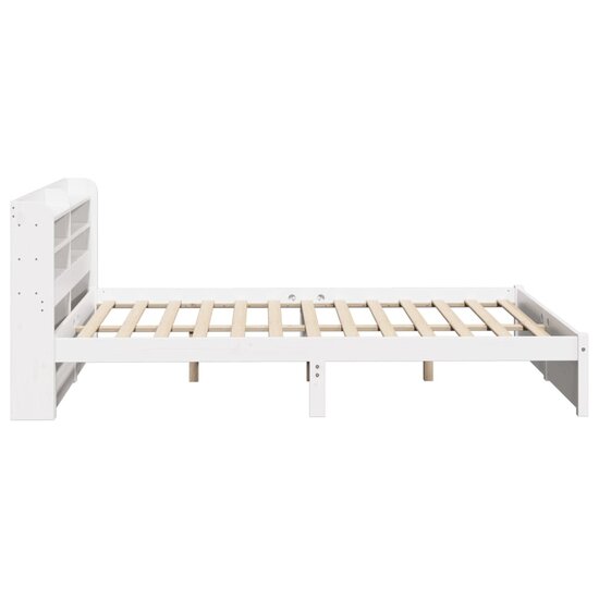 Bedframe Met Hoofdeinde Zonder Matras 160 x 200 cm Wit