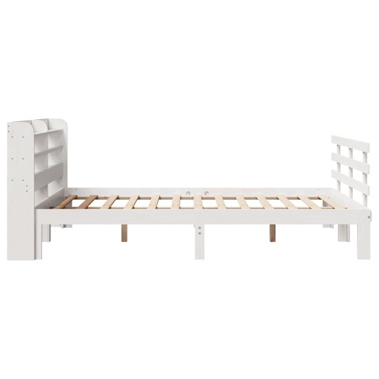 Bedframe Met Hoofdeinde Zonder Matras 160 x 200 cm Wit