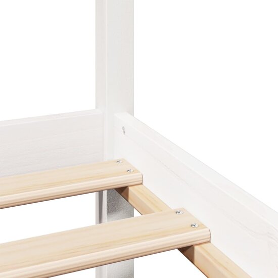 Bedframe Met Hoofdeinde Zonder Matras 160 x 200 cm Wit