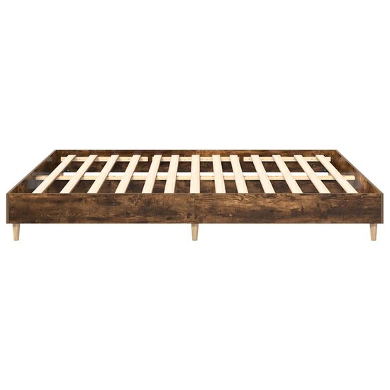 Bedframe Zonder Matras Hout Kleurig 180 x 200 cm Gerookt eiken