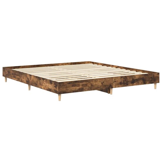 Bedframe Zonder Matras Hout Kleurig 180 x 200 cm Gerookt eiken
