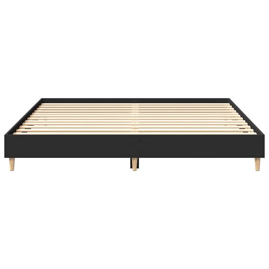 Bedframe Zonder Matras Spaanplaat 160 x 200 cm Zwart
