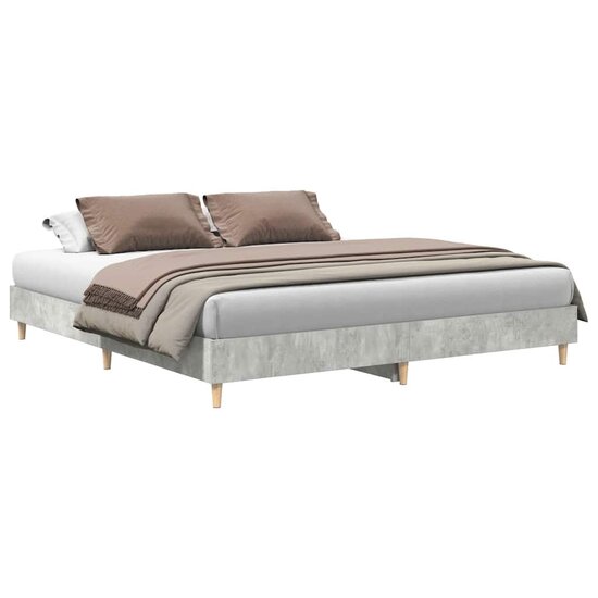 Bedframe Zonder Matras Spaanplaat 160 x 200 cm Betongrijs