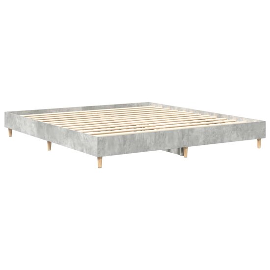 Bedframe Zonder Matras Spaanplaat 160 x 200 cm Betongrijs