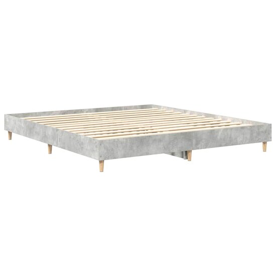 Bedframe Zonder Matras Spaanplaat 160 x 200 cm Betongrijs