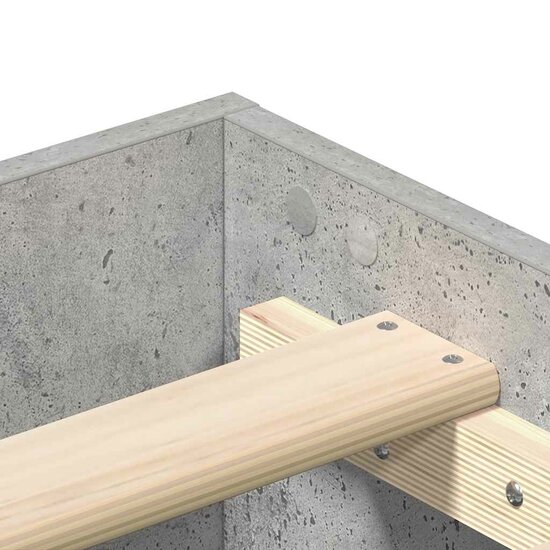 Bedframe Zonder Matras Spaanplaat 160 x 200 cm Betongrijs