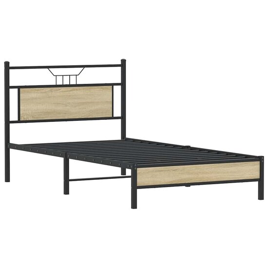 Bedframe Zonder Matras Hout Kleurig 100 x 190 cm Sonoma eiken