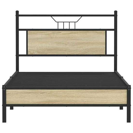 Bedframe Zonder Matras Hout Kleurig 100 x 190 cm Sonoma eiken