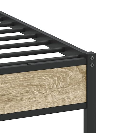Bedframe Zonder Matras Hout Kleurig 100 x 190 cm Sonoma eiken