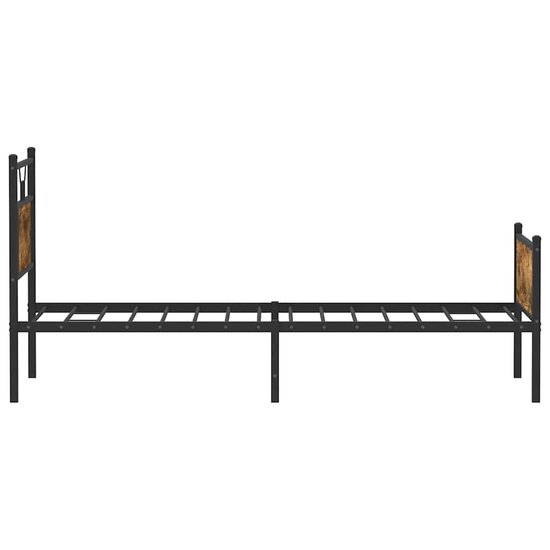 Bedframe Zonder Matras Hout Kleurig 90 x 200 cm Gerookt eiken