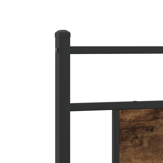 Bedframe Zonder Matras Hout Kleurig 90 x 200 cm Gerookt eiken