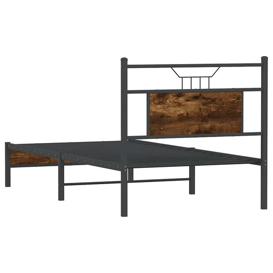 Bedframe Zonder Matras Hout Kleurig 80 x 200 cm Gerookt eiken