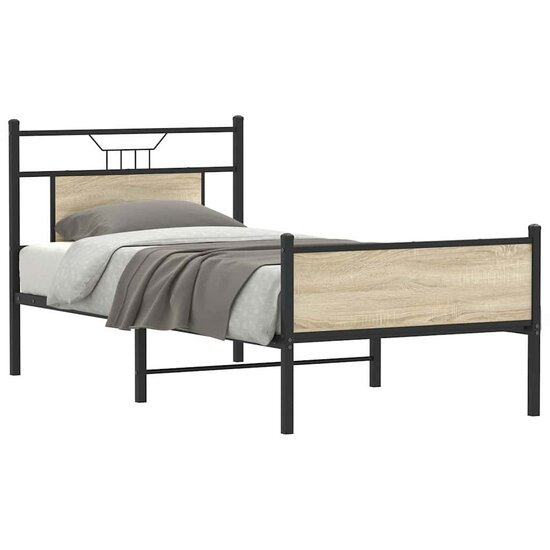Bedframe Zonder Matras Hout Kleurig 80 x 200 cm Sonoma eiken