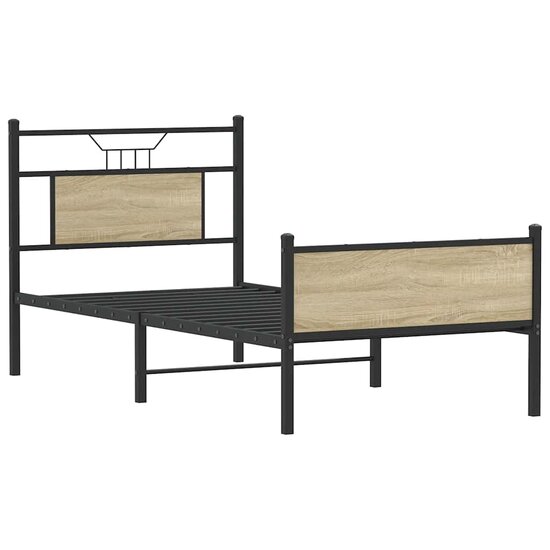 Bedframe Zonder Matras Hout Kleurig 80 x 200 cm Sonoma eiken